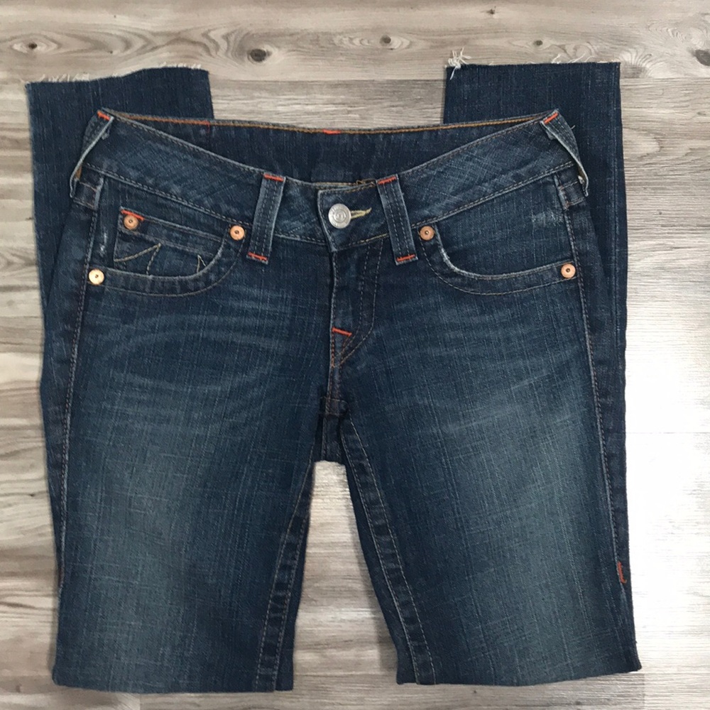 True Religion Julie skinny w/flap pockets size 27